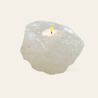 clear quartz candle holder - Gembii Amsterdam