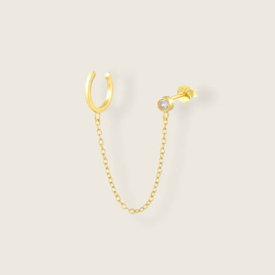 ear Cuff with Chain | gold - Gembii Amsterdam