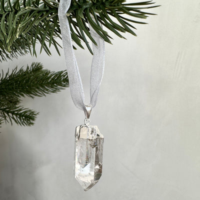 Clear Quartz point ornament | Set of 2 (7962025918753)