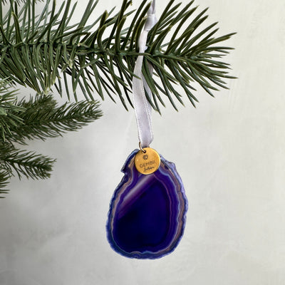 Agate slice ornament | Purple (7962054754593)