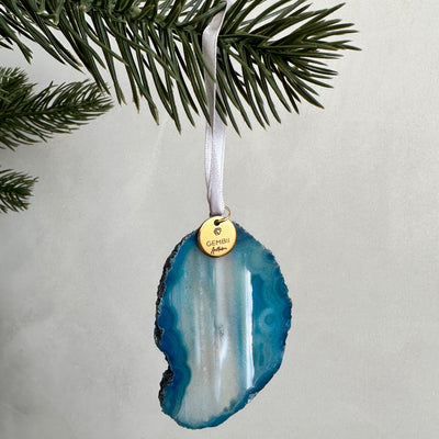 Agate slice ornament | Blue (7962055016737)