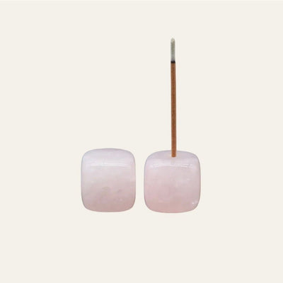 Rose Quartz incense holder - Gembii Amsterdam